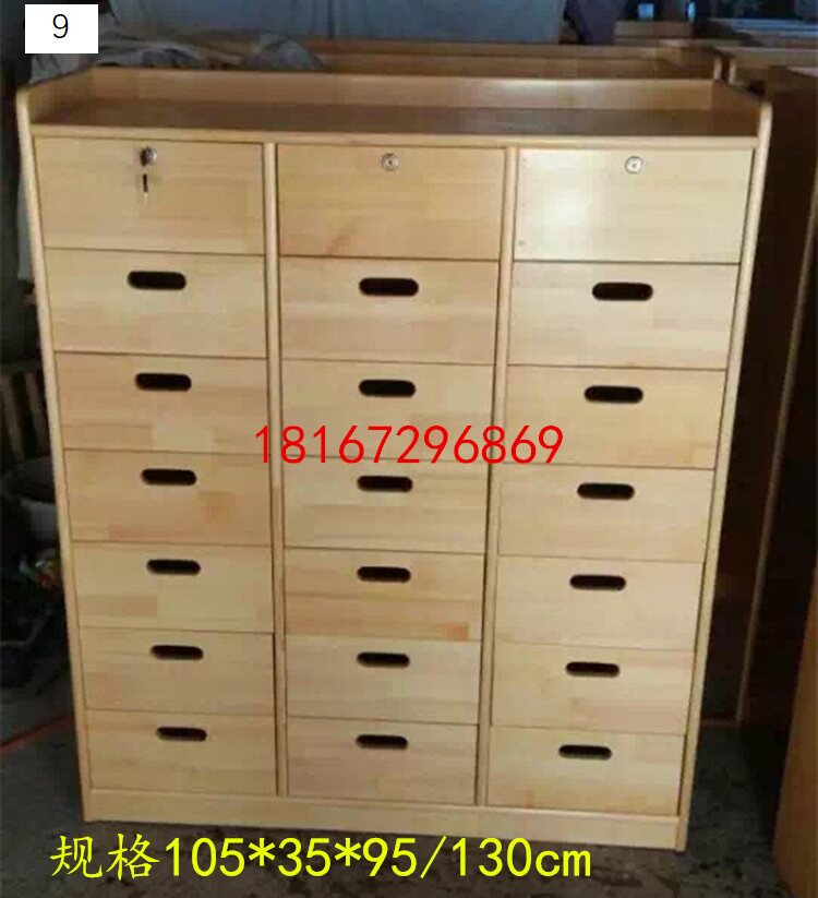 Kindergarten early education Solid wood cabinet School bag cabinet Children's storage cabinet Toy shoe cabinet Wooden camphor pine toy cabinet