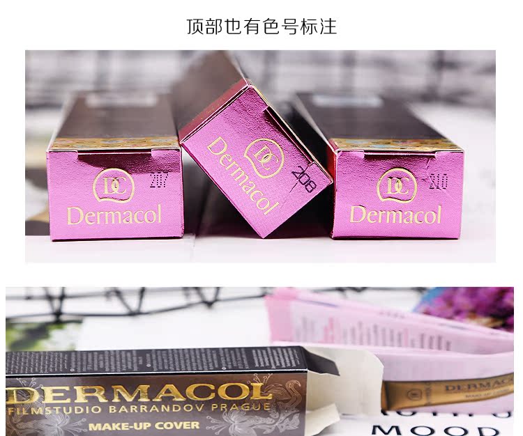 Czech Dermacol 黛 蔻 蔻 kem che khuyết điểm nền tảng chất lỏng mạnh mẽ bao tàn nhang Dema 寇 kem che khuyết điểm không thấm nước