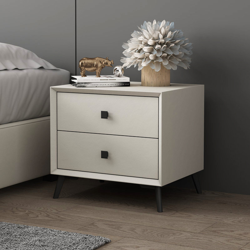 Bedside cabinet modern minimalist cortical bedroom solid wood bedside cabinet minimalist creative Nordic collection storage cabinet