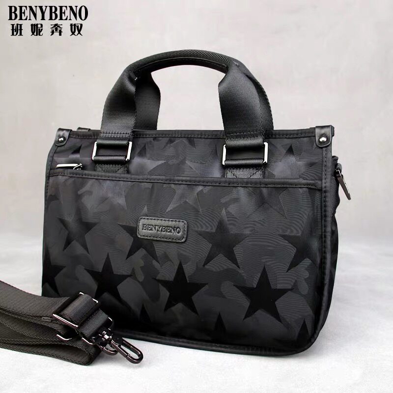 Small men's bag horizontal business casual handbag nylon oxford canvas bag shoulder bag messenger bag briefcase men