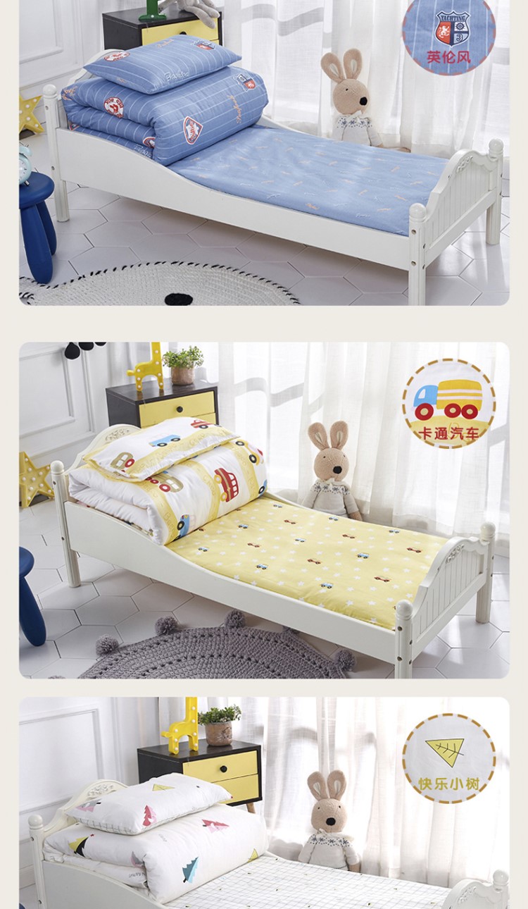 bộ đồ giường nhập học mẫu giáo chăn bông chăn trẻ em ba mảnh bé chăn ngủ bức tranh là Liu Jiantao - Bộ đồ giường trẻ em 	bộ chăn ga gối đệm cho bé sơ sinh	