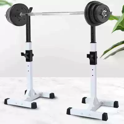 Home professional squat rack two-piece adjustable barbell shelf weightlifting bed bed bed bedside pusher fitness equipment set