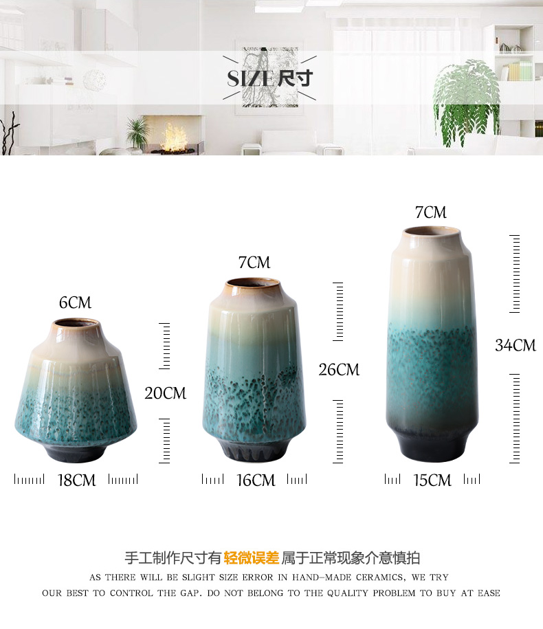 New Chinese style ceramic vases, furnishing articles decorations sitting room dry flower implement creative decoration zen Japanese TV ark