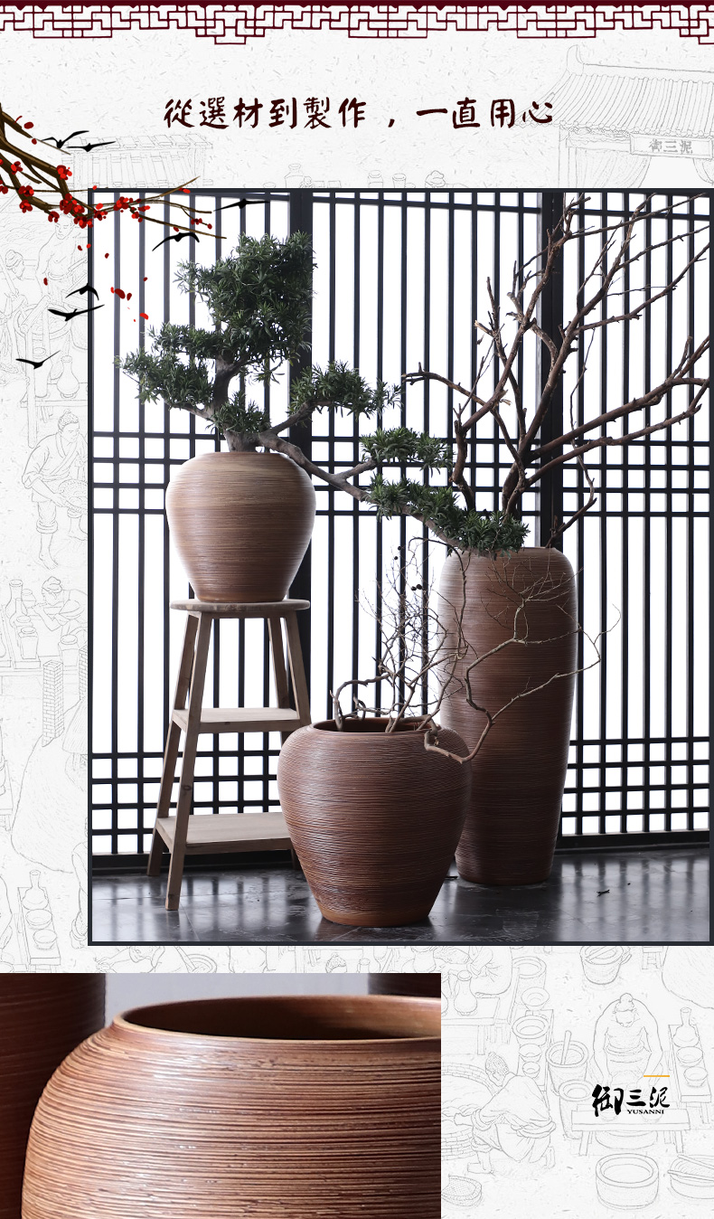 Jingdezhen I and contracted ceramic vases, flower arrangement sitting room place pottery aquarium ceramic cylinder landing large flower pot