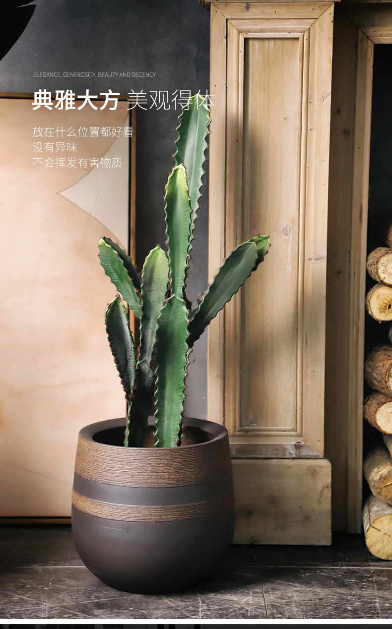 Jingdezhen ceramic flower pot to restore ancient ways do old creative flower arrangement sitting room ground decoration interior furnishing articles archaize large POTS