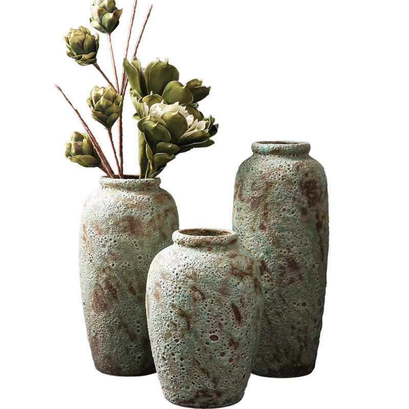 Jingdezhen imperial three mud manual coarse some ceramic jar jar flower implement ground vase earthenware do old archaize large flower pot