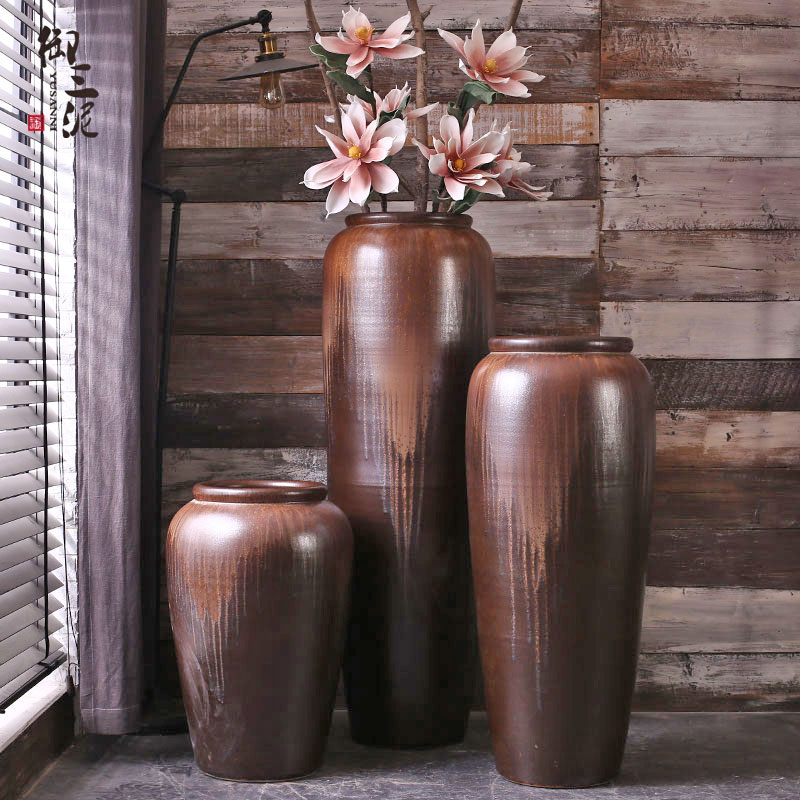 The Big vase furnishing articles living room European - style ceramics Big vase landing Chinese style household hotel furnishing articles flower arrangement