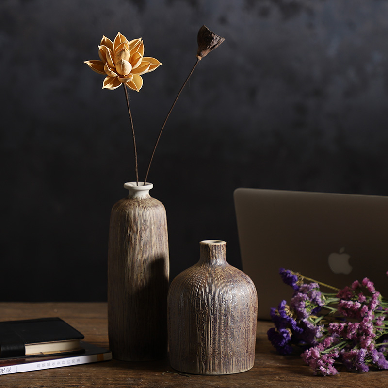 Ceramic flower implement Nordic ins floret bottle dry flower arranging flowers adornment desktop furnishing articles contracted sitting room of Chinese style of TV ark