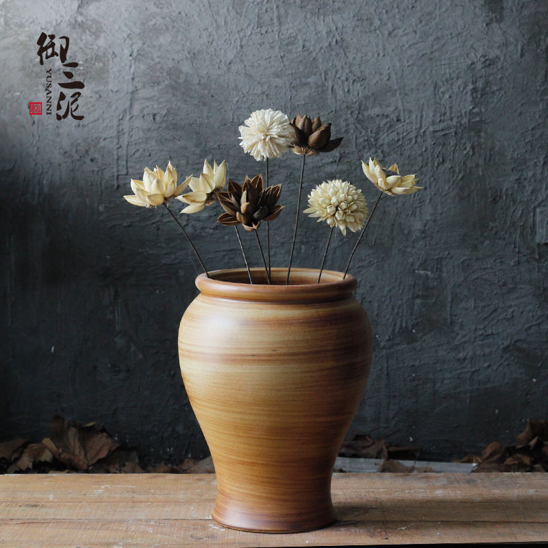 Coarse red clay archaize Mediterranean style villa garden more meat potted flower art big flowerpot ceramic do old ideas