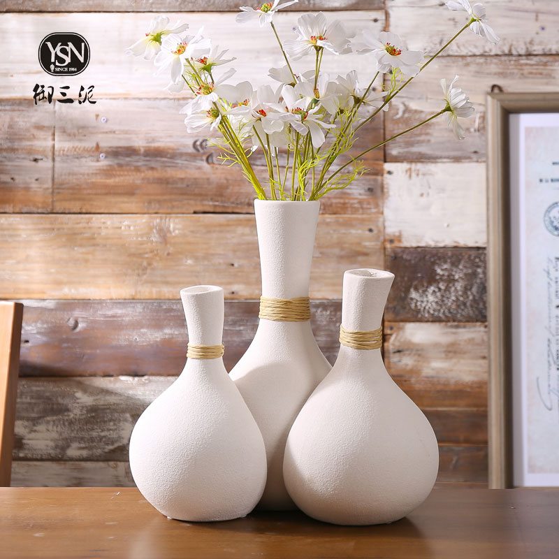 Ins the vase the white ceramic dry flower contracted modern flower arrangement home sitting room place fine expressions using the vase