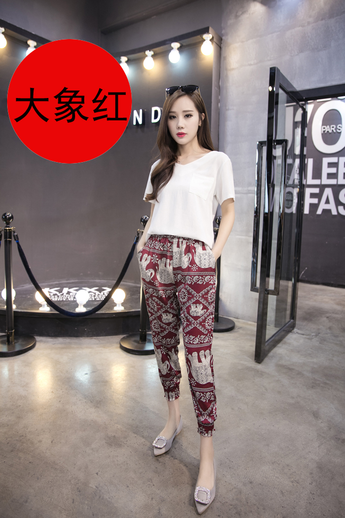 Mùa hè 2018 mới quần harem chín quần mỏng chống muỗi nữ là quần voan mỏng đi biển quần túi hộp nữ