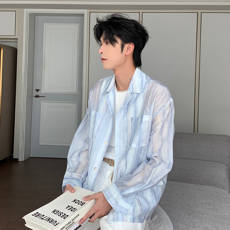 Hlds Summer Sun Protection Shirt Lyocell Breathable Lightweight Solid Color Shirt Men's Long-Sleeved Thin Casual Loose Shirt Hlds Summer Sun Protection Shirt Lyocell Breathable Lightweight Solid Color Shirt Men's Long-Sleeved Thin Casual Loose Shirt