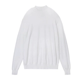 Tide, демисезонный черный трикотажный свитер, высокий воротник, свободный крой