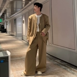 Весенний комплект для отдыха, мужской пиджак классического кроя, тренд сезона, китайский стиль, изысканный стиль