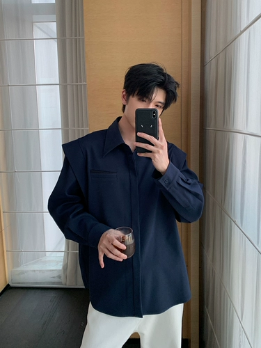 Демисезонная рубашка, лонгслив для отдыха, в корейском стиле, изысканный стиль