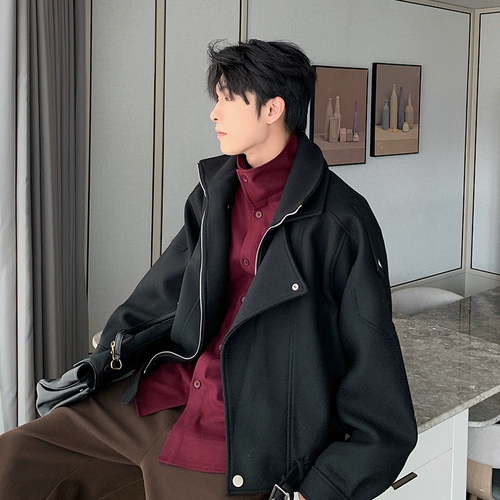 Hualun осень и зимняя коротка шерстяная чистящая клетчатая куртка высококачественная красивая куртка для мальчика красивая шерсть шерсть