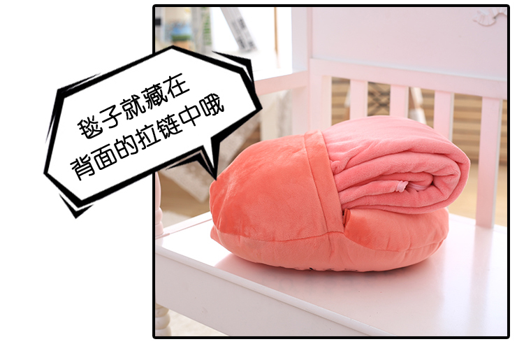 Điều hòa ô tô là gối chăn đôi sử dụng sofa đệm gối chăn mền nhung san hô ba trong một chăn gối hình thú 2 trong 1