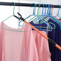Yajie retractable rod clothing fork clothing stand-up balcony drying fork support clothing pick-up clothing rod can be hung to take the clothes rod to hang the clothes rack
