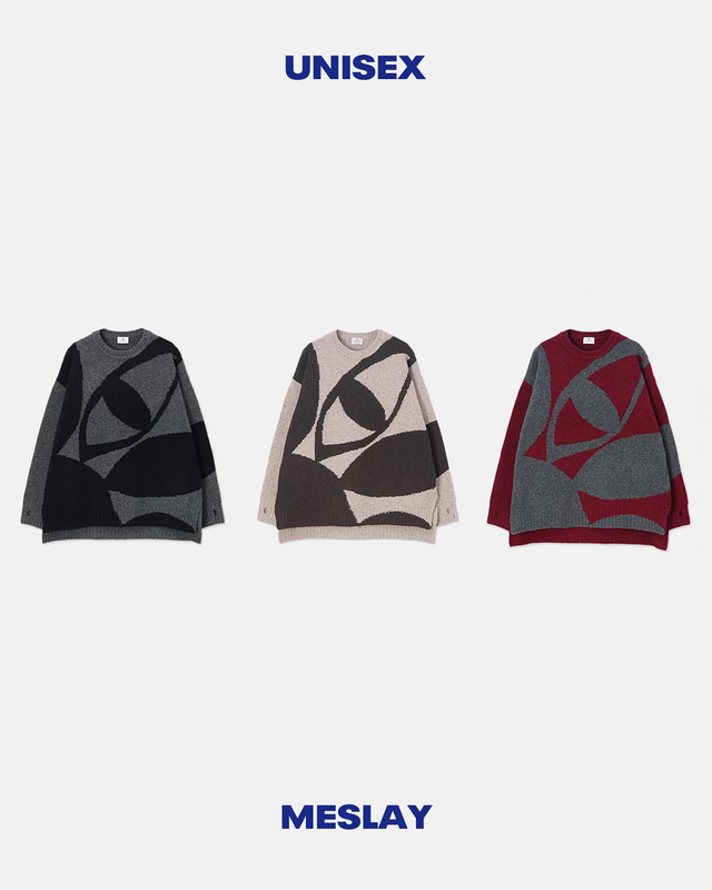 Japan's Nishinagatake Lanvin En Bleu Side Slit Sweater with Thumb Holes, Margaret Jacquard Oversized Sweater