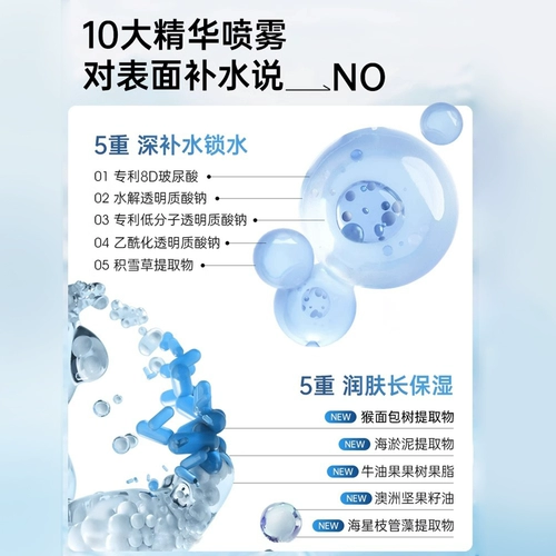 Увлажняющий спрей с гиалуроновой кислотой подходит для мужчин и женщин, влажный тонер, долговременный эффект