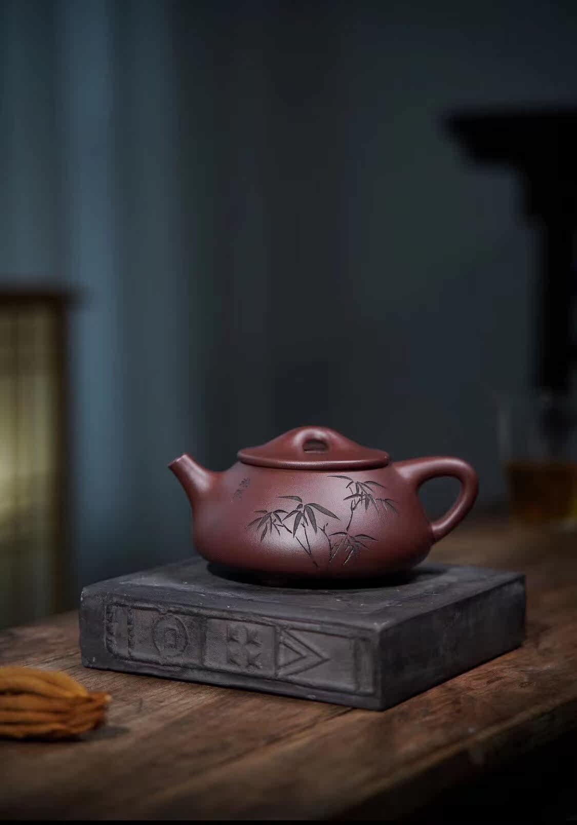 Tao Xiangxuan, Yixing purple sand pot, Jingzhou stone scoop, deep well old purple mud, capacity 420ml