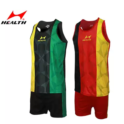 Hales 8001 track and field clothes men's and women's sports suits running fitness clothes vest shorts long-distance running training competition clothes