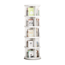 Rotating bookshelf 360-degree floor-standing storage rack home book picture book storage rack layered simple bookcase with partitions