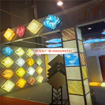 New transparent stone plate acrylic imitation marble pattern light transmission grid ceiling ceiling aisle light sheet