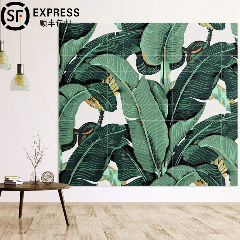 IXXI Netherlands imported decorative painting banana leaf art splicing decorative painting hanging painting mural mural