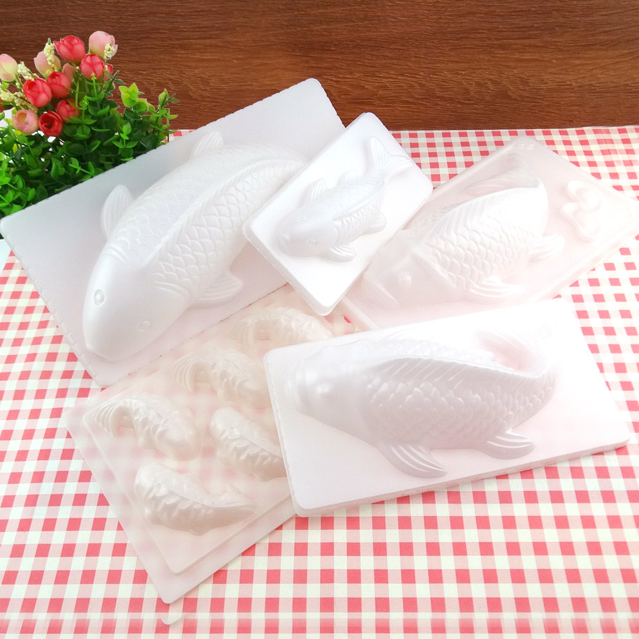 Carp-shaped rice cake mold PP Mid-Autumn Snowskin moon cake mold Rice cake chocolate jelly baking
