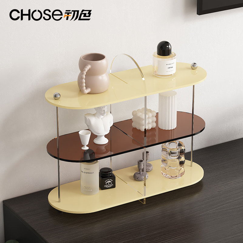 First color acrylic simple desktop shelf layered shelf living room bedroom finishing rack kitchen bathroom storage rack