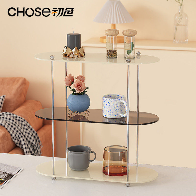 Preliminary colour acrylic multilayer table top shelf Bathroom Cosmetic storage floor Makeup Compartment Transparent desktop Shelf