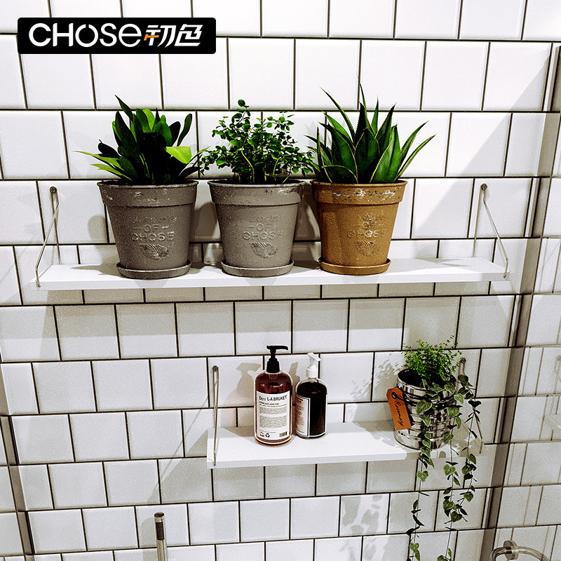 Initial color dressing room shelf wall-mounted bathroom wall dressing room wash table toilet non-punch storage artifact