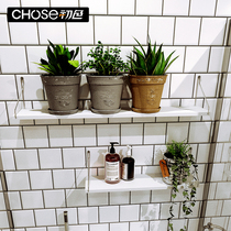 Initial color bathroom shelf Wall-mounted bathroom wall-mounted bathroom sink toilet free hole storage artifact