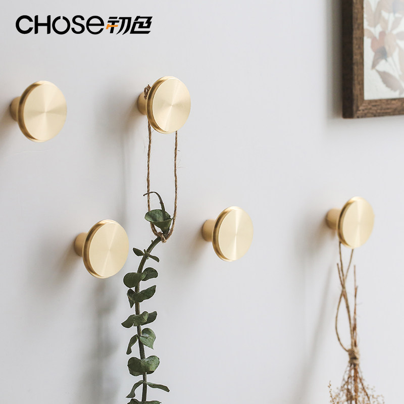 Preliminary Color Creative Hook Brass Metal Wall Door Rear Hygge Brief Wall Nordic Hanging Umbrella Hanging Hood Hook Hood Hook