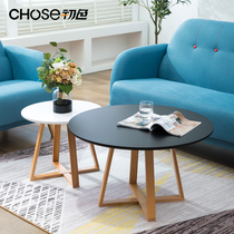 Home Round Table Balcony Economy Type Nordic Minimalist Modern Furnishings Small Family Dining Room Edge A Few Tea Tables Solid Wood Tea Table