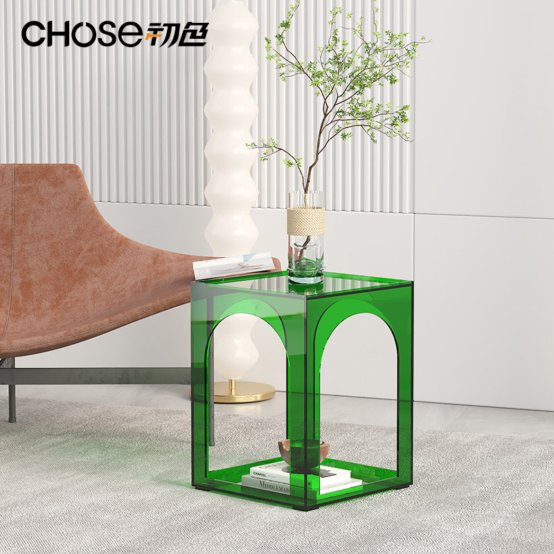 First color acrylic arch lattice cabinet bedside small table living room coffee table side cabinet modern minimalist small round table side table