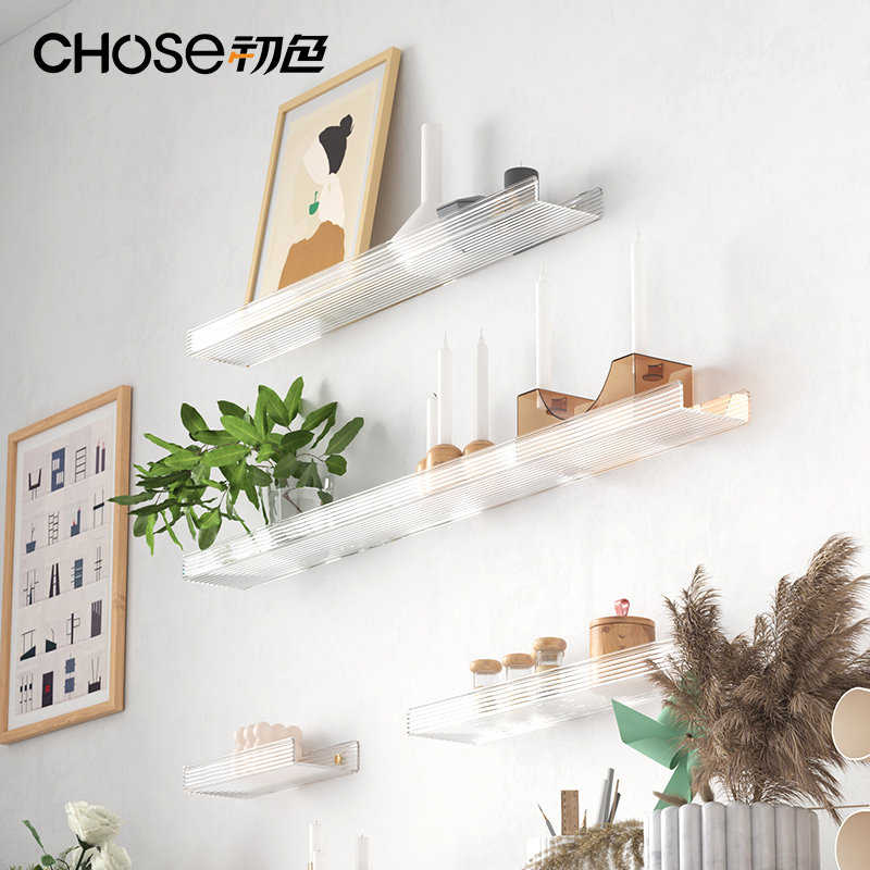 Primary acrylic creative water ripple partition can customize the wall in the shelf in wind collection frame