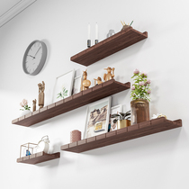 Nordic Solid Wood Shelve Wall Living Room Free of perforated Lined Partition Hung Wall shelf TV set-top box Decoration