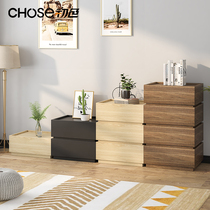 Collection of drawers cabinet modern minimalist living-room Nordic wind TV cabinet Bedrooms light lavish six bucket cabinet net red lockers