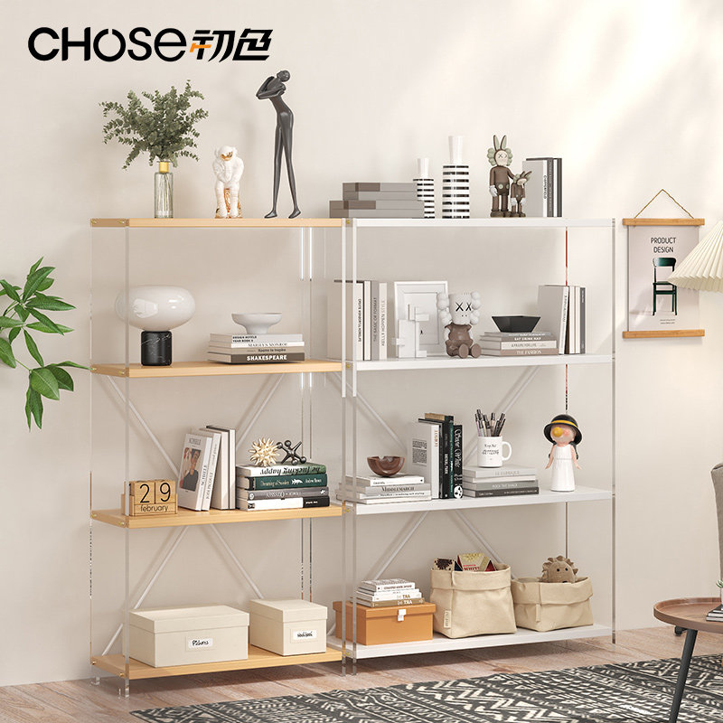 First color acrylic multi-layer green display rack study bookshelf shelf floor simple style kitchen seasoning shelf
