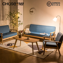 Nordic fabric sofa Small apartment living room Simple modern rental Simple single double triple bedroom small sofa