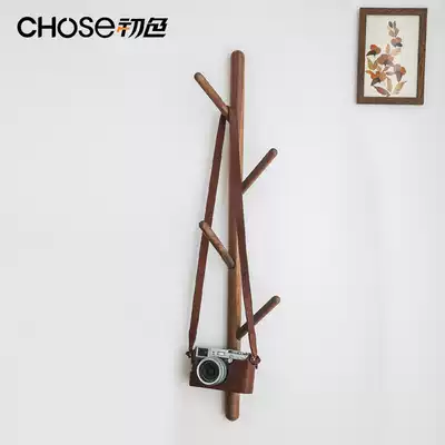 Japanese creative tree coat rack hanger hook Wall wall hanging living room wall hanger bedroom coat hook rack