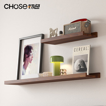 Preliminary colour solid wood wall shelve with simple wind bedroom lined with perforated living room restaurant Stratified Show Shelf