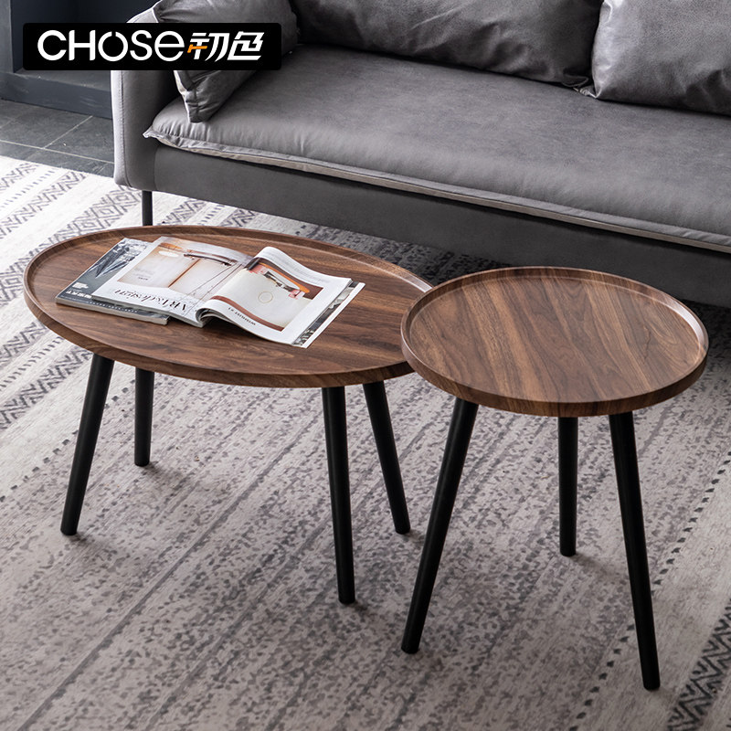 Small family type tea table Living room Home light lavish minimalist About modern Tea Desk Composition Nordic Balcony Simple Round Tea Table