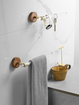 Bathroom Hair Towel Rack Creativity Acrylic Rack Light Extravagant Wall-mounted Free Toilet Dry Towel Hanging Pole Shelve Shelf