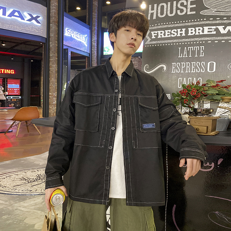 Tooling jacket mens tide brand 2020 new spring functional jacket mens spring and autumn trend Hong Kong wind handsome loose students