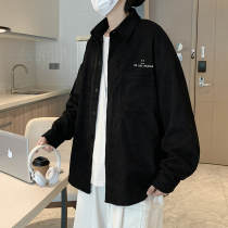 Light Core Suede Shirt Male spring Autumn Fashion Trends Handsome 100 hitch Ride Truffle Lining Clothes-Port Wind Loose Casual Jacket