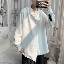 The Spring And Autumn Season Very Fairys shirt male yuppie handsome long sleeves design sensation small crowdsourced wind advanced senses lining coat personality tide