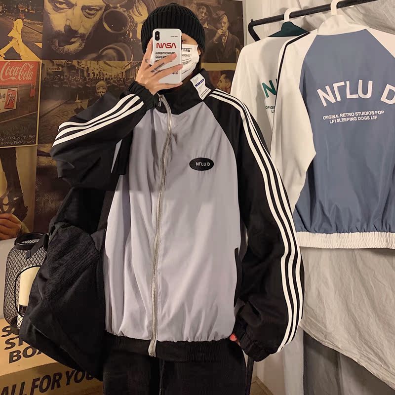 Flight jacket baseball suit mens 2020 spring and autumn new couple jacket ins super fire student loose function trend